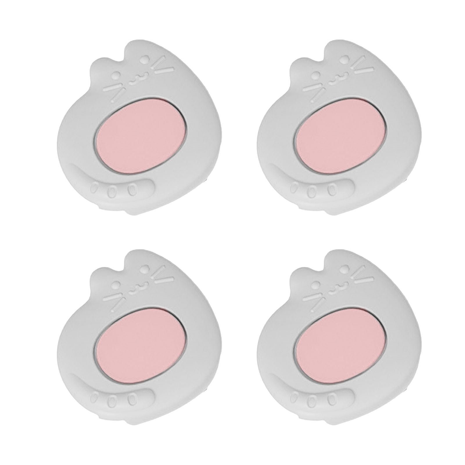 4 Stück Eckenschutz-sicherheitspuffer In Cartoon-form, Babysicherung Für Möbelecken, Katzenmotiv, Grau (5 X 5 X 2 Cm / 1,97 X 1,97 X 0,79 Zoll)