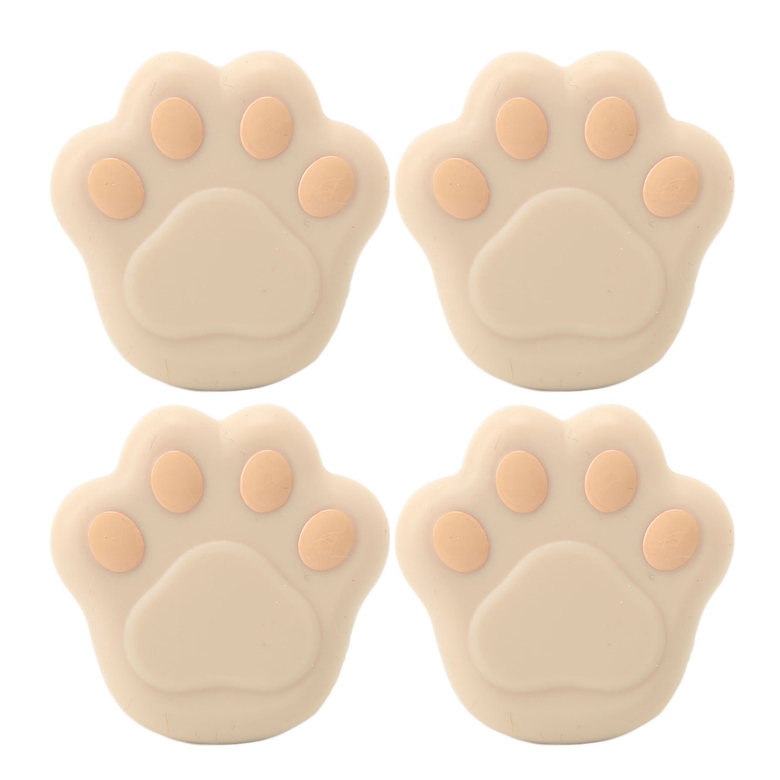 12 Stück Eckenschützer In Katzenpfotenform Aus Silikon, 3,8 X 3,8 X 1,9 Cm, Flexibel, Möbeleckenschutz, Aprikose