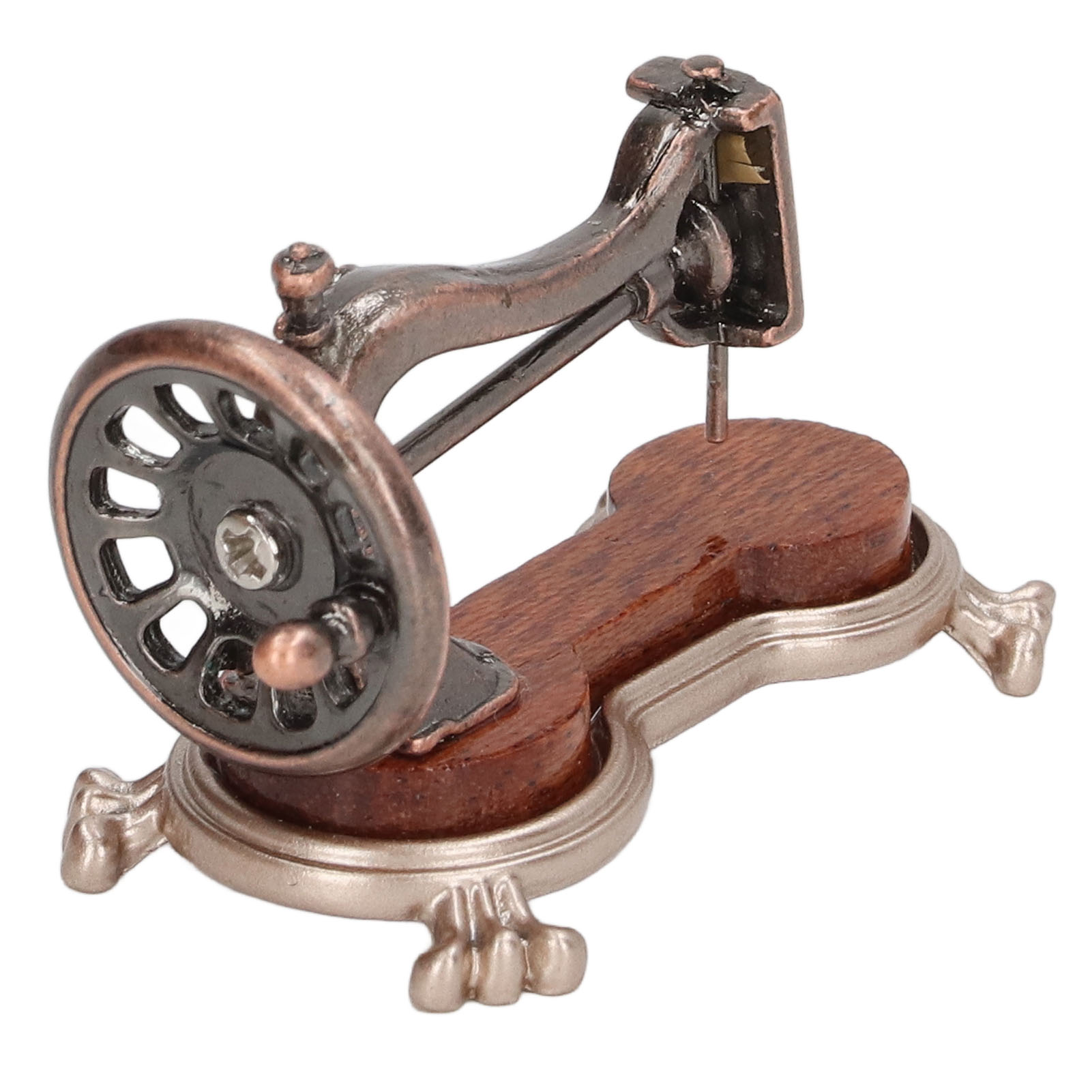 Puppenhaus-nähmaschine Für Kinder, Mini-tragbare, Echt Niedliche Miniatur-handnähmaschine Aus Metall Für Puppenhäuser Im Maßstab 1:12