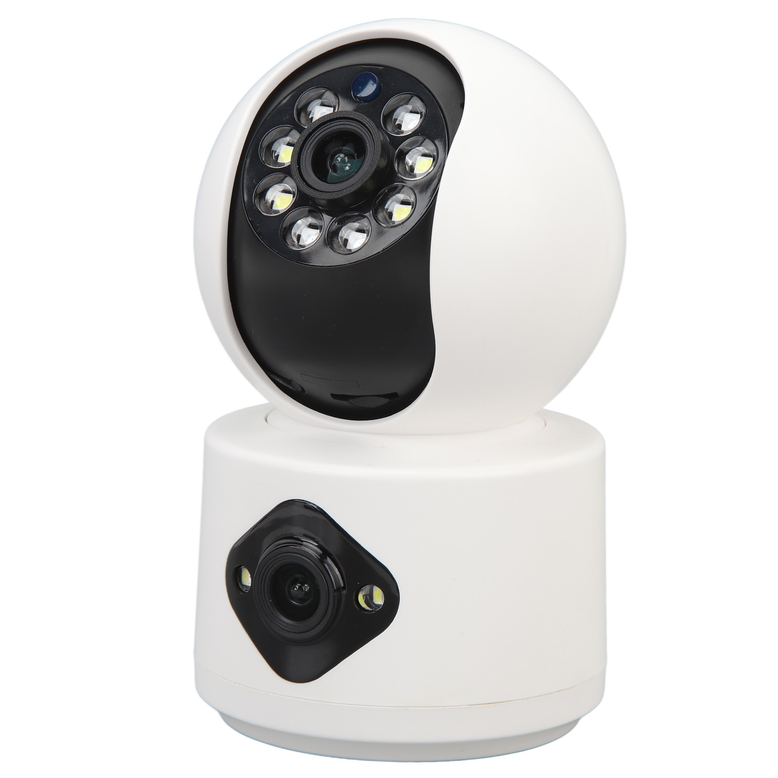 Dual-objektiv-überwachungskamera Für Den Innenbereich, Kabellos, Hd-fähig, Mit Gegensprechfunktion, Babyphone Und Monitor