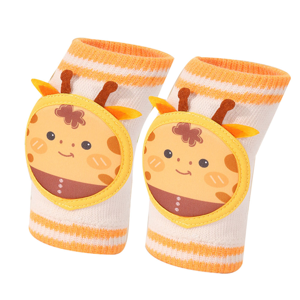 1 Paar Kinder-knieschoner, Dünn, Atmungsaktiv, Mit Cartoon-motiven, Schützende Knieschoner Für Kinder Von 0 Bis 4 Jahren, Giraffe