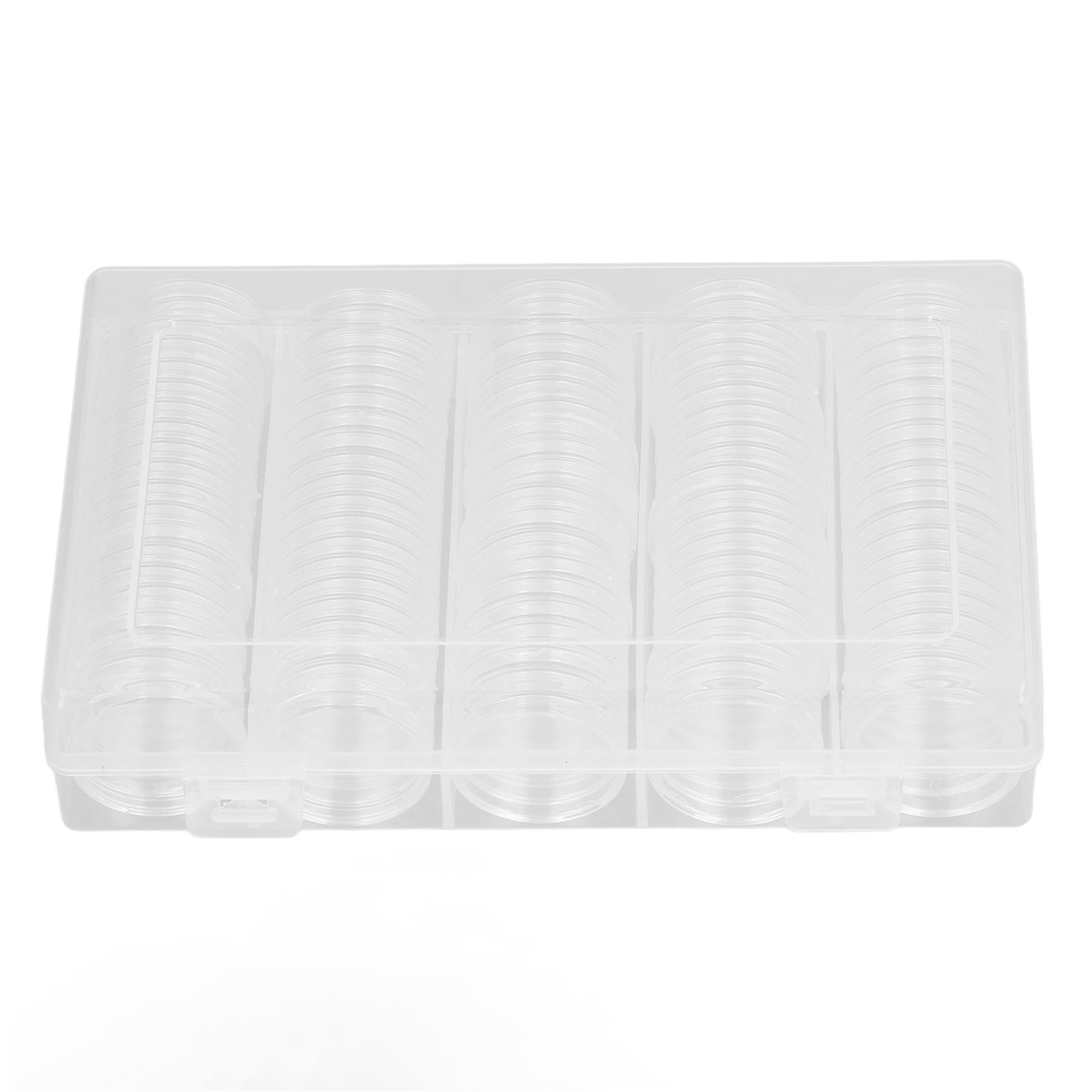 100 Stück Münzkapseln (17 Bis 30 Mm), 5 Größen, Transparente Schutzhülle Mit Schaumstoffdichtungen
