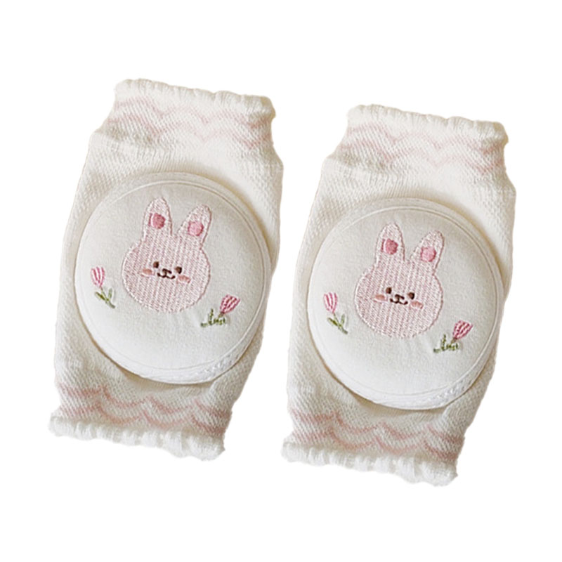 Baby-knieschoner Aus Reiner Baumwolle, Weich, Bequem, Dünn, Elastisch, Verstellbar, Rutschfest, Ideal Als Krabbelhilfe Für Babys, Kleiner Hase