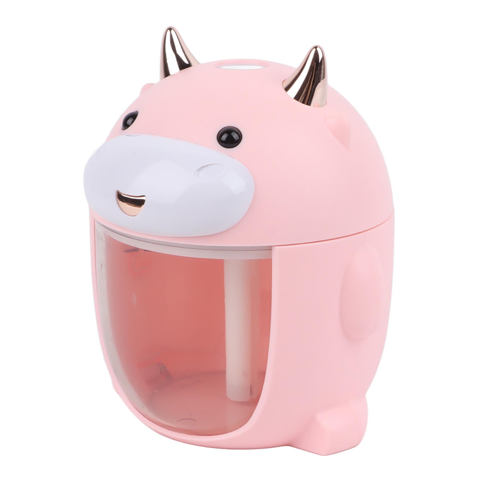 Mini-luftbefeuchter 1a Niedlicher Cartoon-bulle Als Aromatherapie-diffusor Für Auto Und Schreibtisch Mit Nachtlichtfunktion, 5v-luftbefeuchter