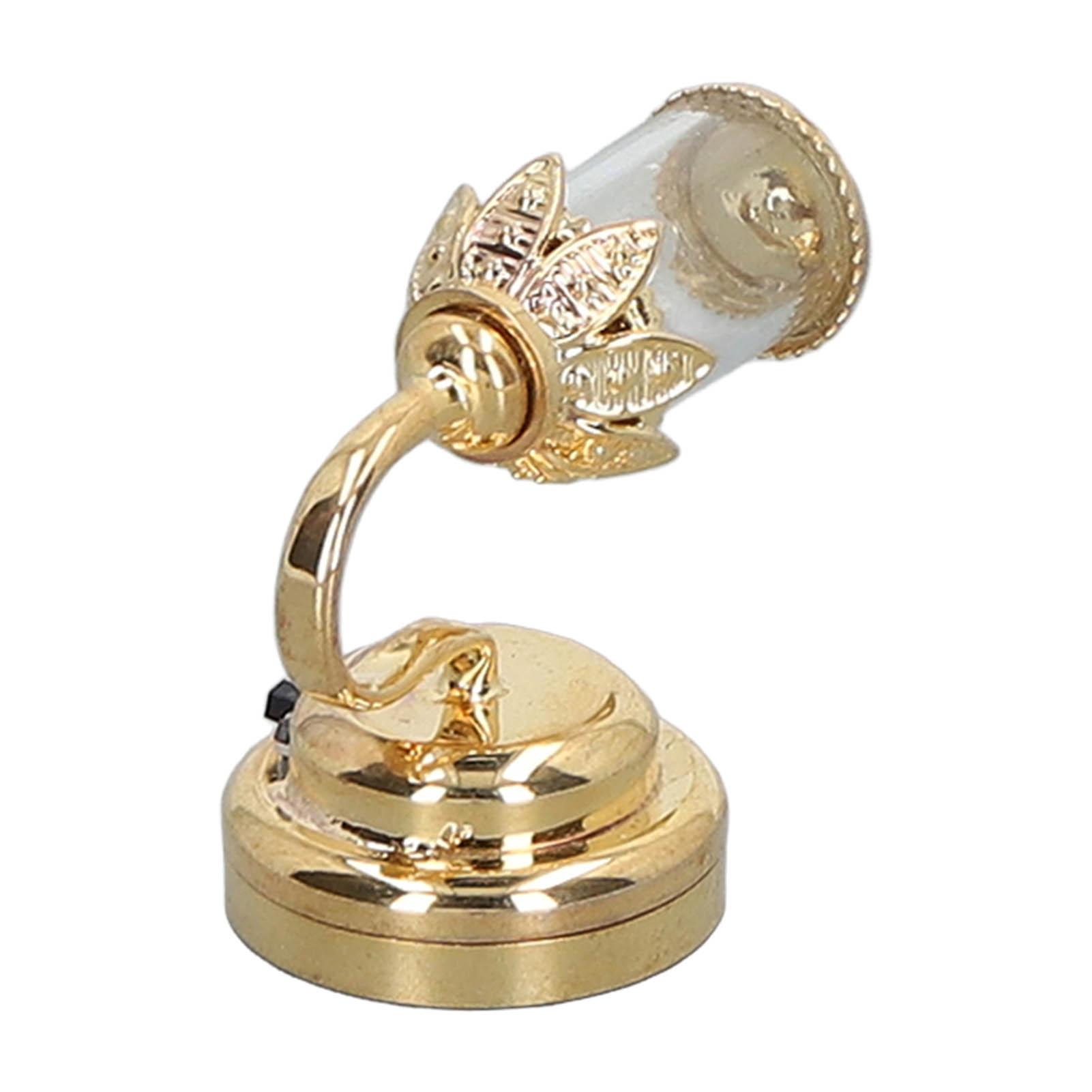 Puppenhauslampe Im Maßstab 1:12, Goldener Metall-lampenschirm Mit Transparentem Hintergrund, Miniatur-puppenhauslampe Zur Dekoration