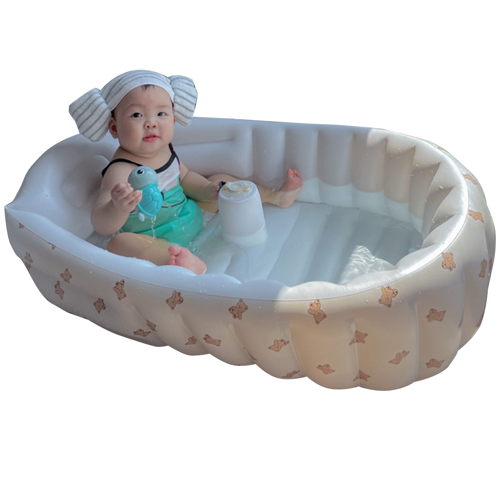 Aufblasbare Babybadewanne In Cartoonform, Rutschfest, Aus Dickem Pvc, Waschbeckenbadewanne Für Kinder