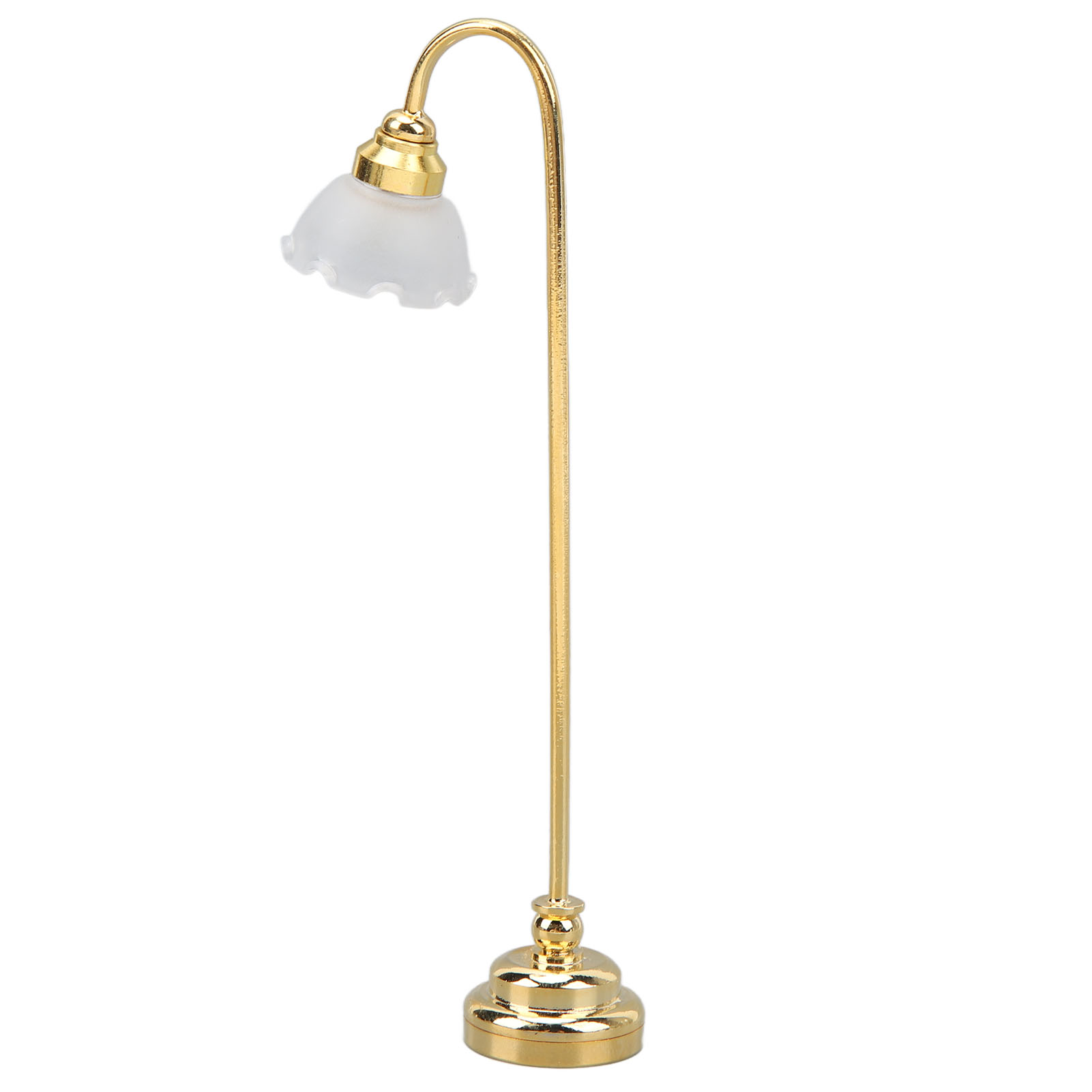 Miniatur-stehlampe Für Puppenhäuser, Wunderschöne, Niedliche Goldene Blumen-stehlampe, Maßstab 1:12, Miniaturmöbel Für Puppenhausdekoration