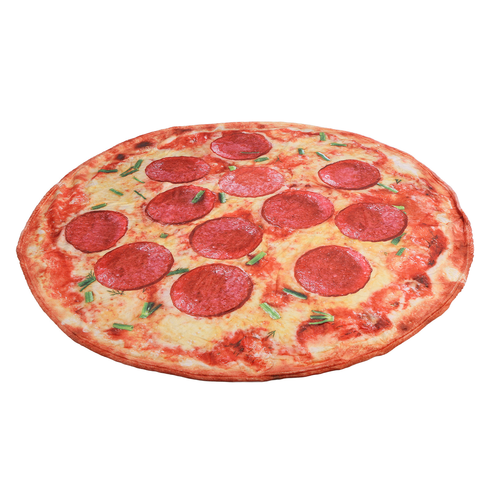 Kinderteppich Mit Pizza-muster, Waschbar, Flauschig, Rund, 1,58 M (5,2 Fuß) – Ideal Für Kinderzimmer Und Spielzimmer.