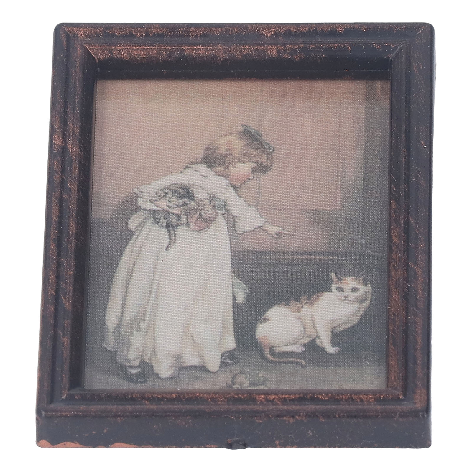 4 Stück 1:12 Antiker Bilderrahmen Exquisite Miniatur-ölgemälde-bilderrahmen Puppenhaus-dekorationszubehör Typ 1