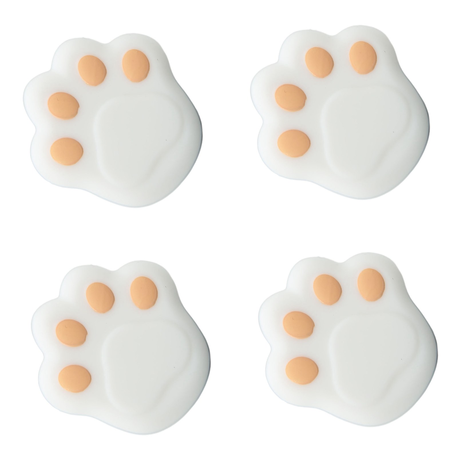 12 Stück Eckenschützer In Katzenpfotenform Aus Silikon, 3,8 X 3,8 X 1,9 Cm, Flexibel, Möbeleckenschutz, Reinweiß