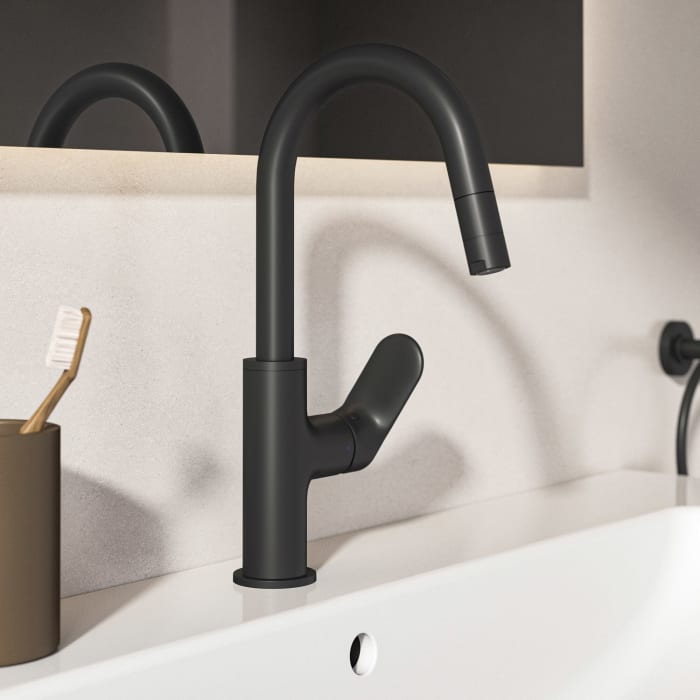 Ideal Standard Ceralife O Waschtischarmatur H200 Push-open Ventil Mit Herausziehbarer Handbrause