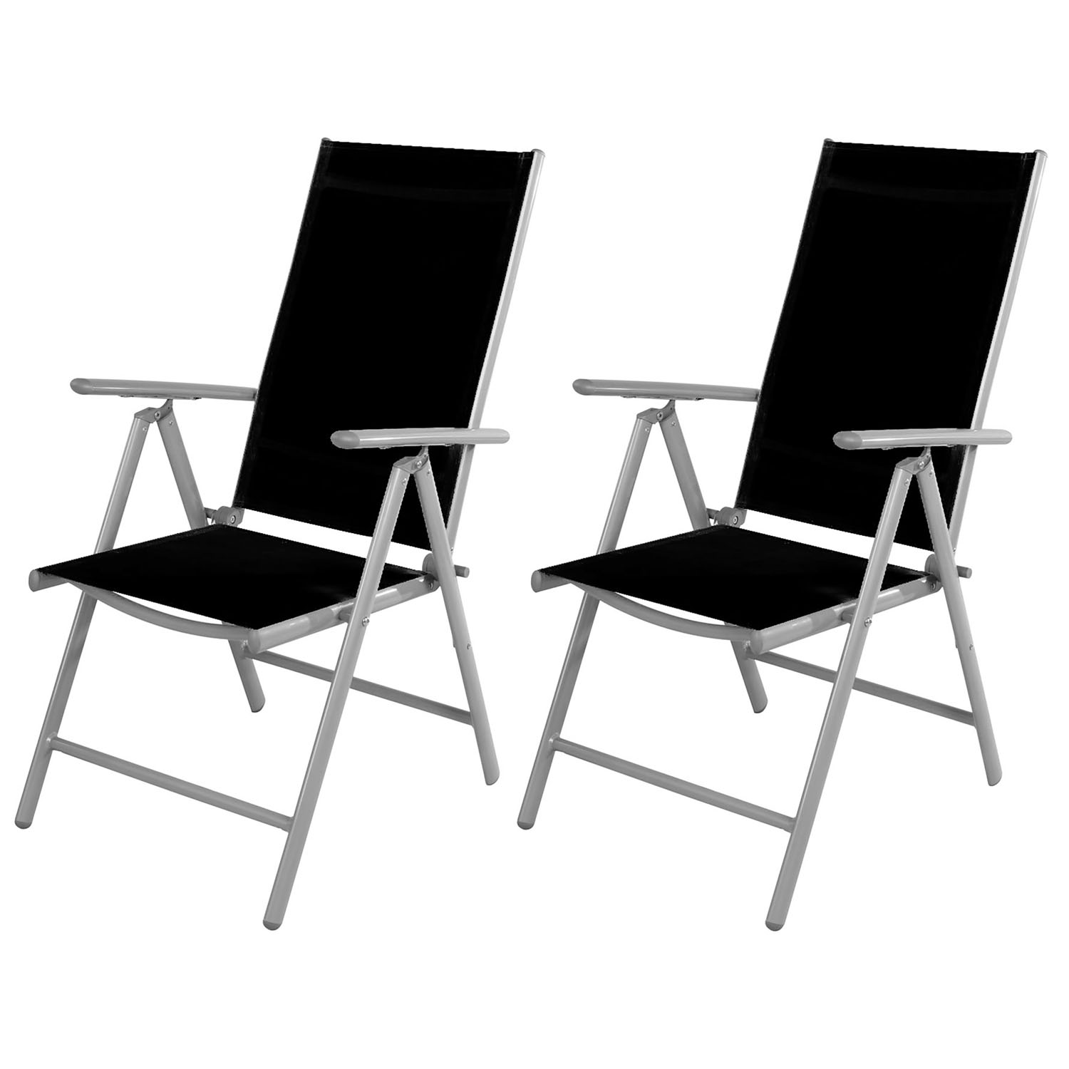 2 Stück Hochlehner Silbergrau/schwarz 7 Positionen-dmc5000s-2