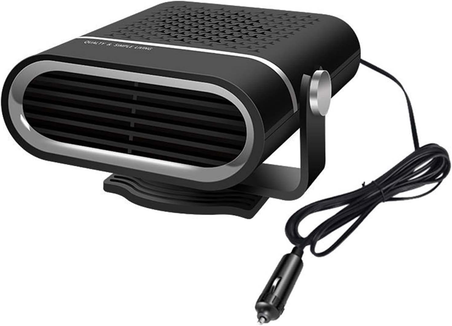 Autoheizung, Tragbare 12v-autoheizung, 2-in-1-heiz- Und Kühlfunktion Für Die Windschutzscheibe, Schwarz.