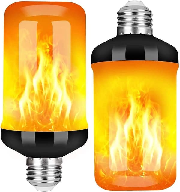 Led-glühbirne Mit Flammeneffekt, Blinkende Glühbirne Mit Schwerkraftsensor, E27-sockel, Ideal Für Halloween Und Weihnachten, 2er-pack.