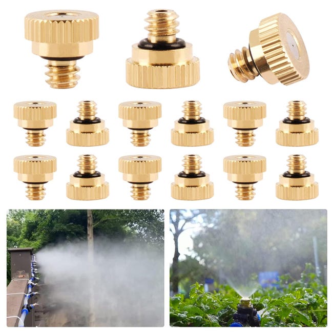 Packung Mit 15 Messing-sprühdüsen (0,5 Mm) Für Sprinkler-, Kühl- Und Bewässerungssysteme.