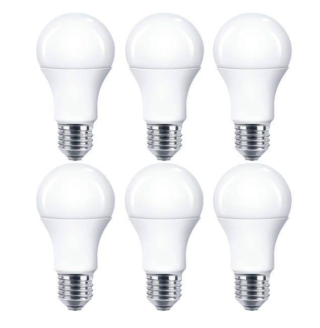 E27 Led-lampe, 9 W, Warmweiß 3000 K, A60 Edison-fassung, 270° Abstrahlwinkel, Nicht Dimmbar, 220 V, 6er-pack