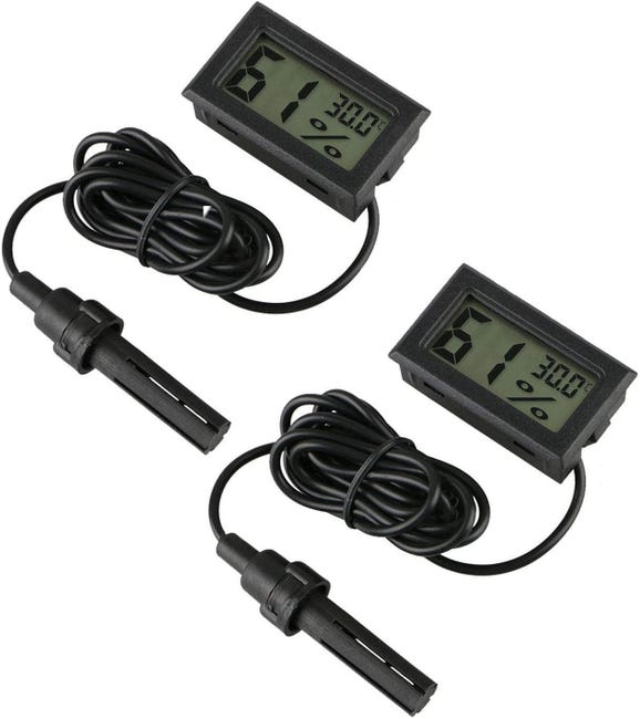 Ein Set Aus 2 Digitalen Thermometern Und Hygrometern, Geeignet Für Aquarien Usw.