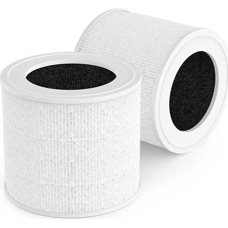 Ersatzfilter Für 3-in-1 Hepa-luftreiniger, Hocheffiziente Aktivkohle, Mini-rf-kern (weiß), 2er-pack