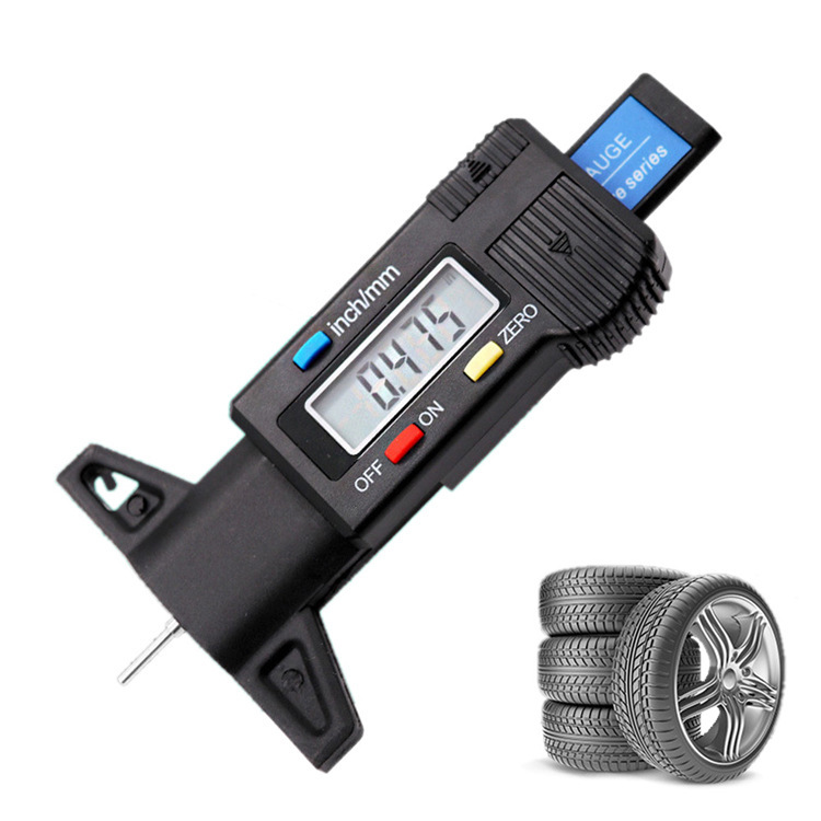 Digitaler Messschieber Zur Reifentiefenmessung Mit Lcd-bildschirm, Messbereich 0-25 Mm, Schwarz.