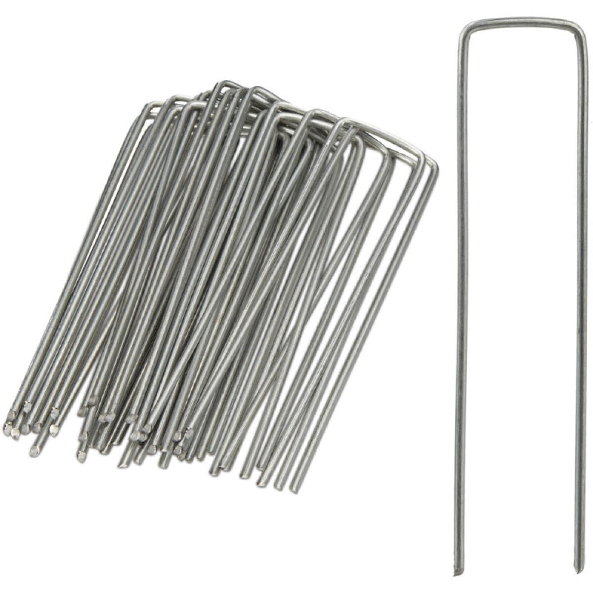 Zeltnägel/gartenanker, 15 Cm Lang, Verzinkter Stahl, Gartenzubehör, Packung Mit 50 Stück.