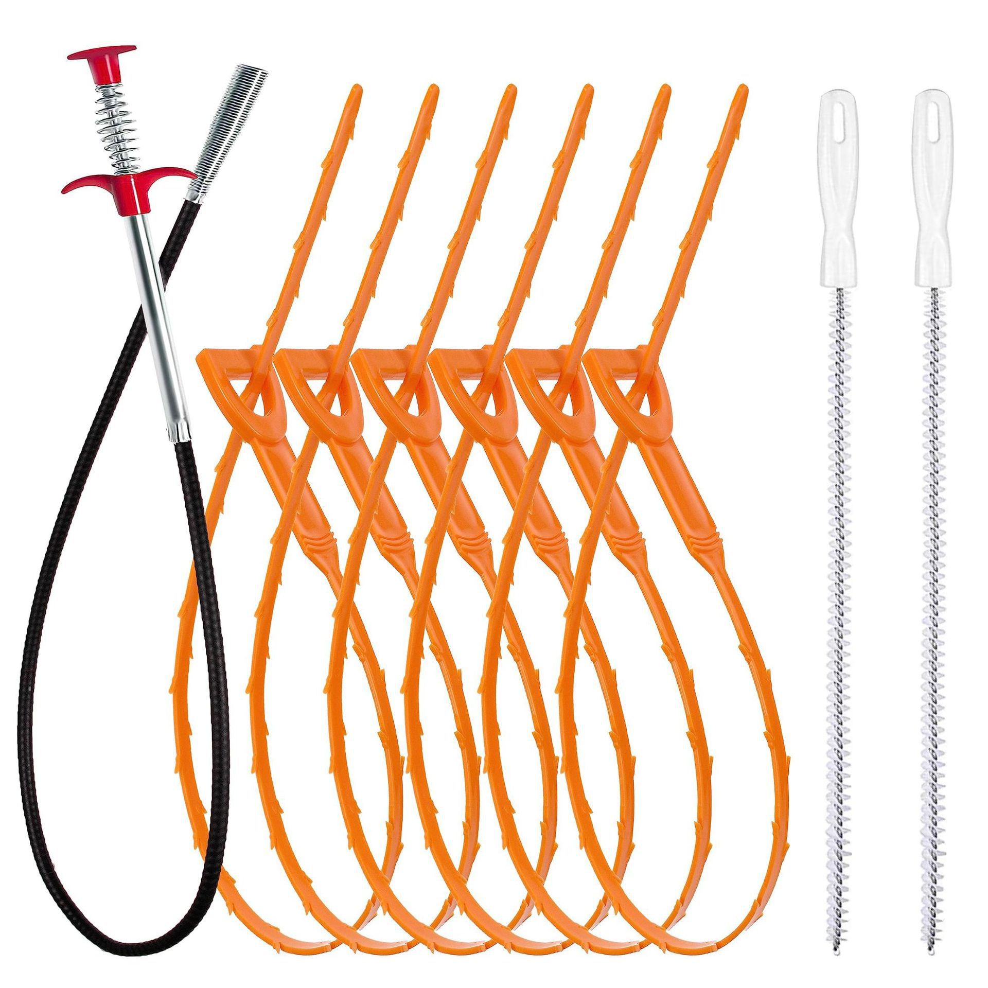 Abflussreinigungsset, 9-teilig, Abflussreiniger, Geeignet Für Duschräume Und Toiletten.