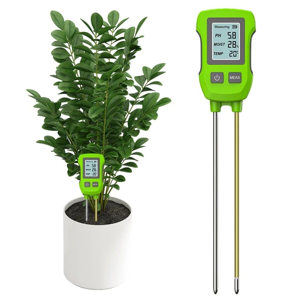 1 Stück 3-in-1 Digitaler Bodentester – Genaue Ph-, Feuchtigkeits- Und Temperaturmessung Für Pflanzen – Neues Tragbares Bodenmessgerät