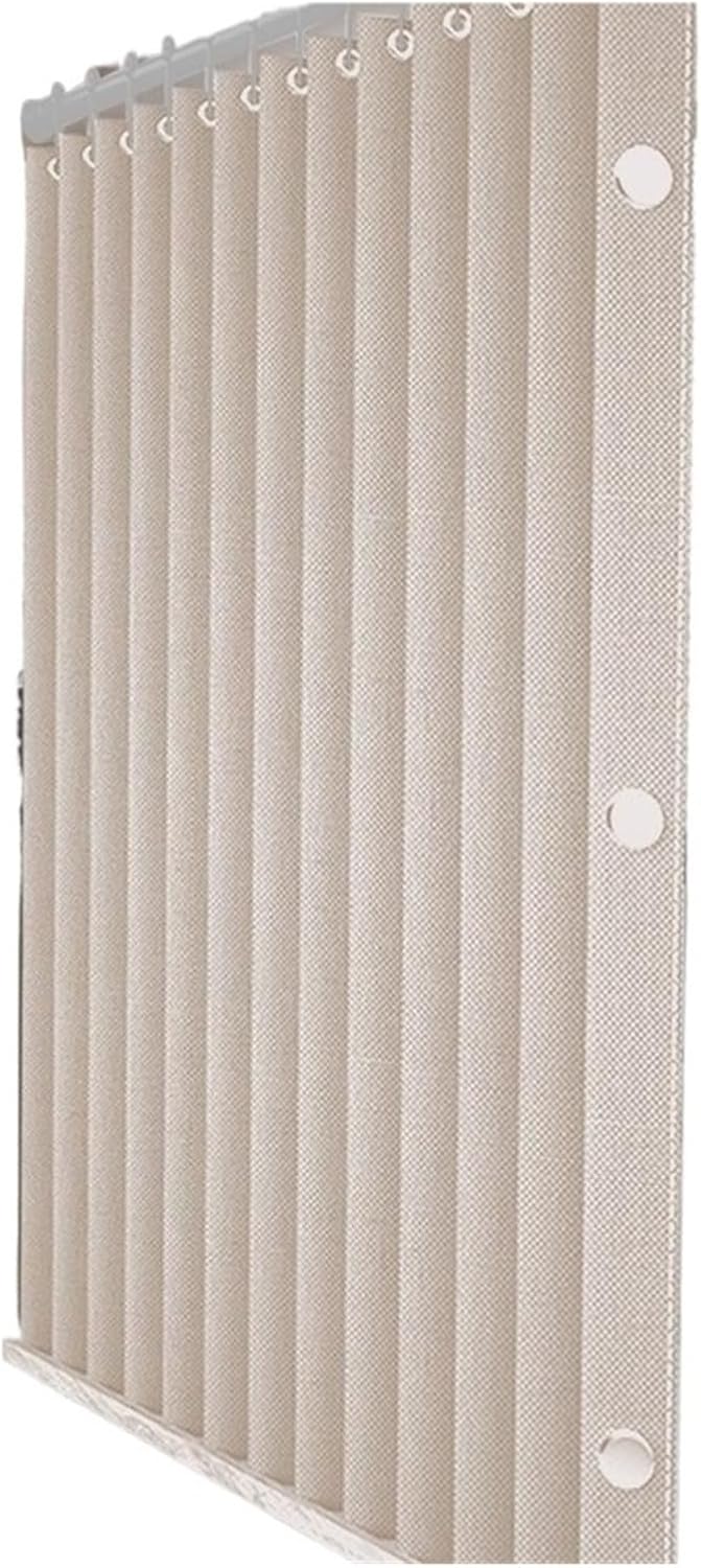 Faltbarer Magnetischer Duschvorhang, Wasserdicht Und Magnetisch, Aus Dickem Leinen, Ungefüttert, Beige, 100 X 200 Cm.