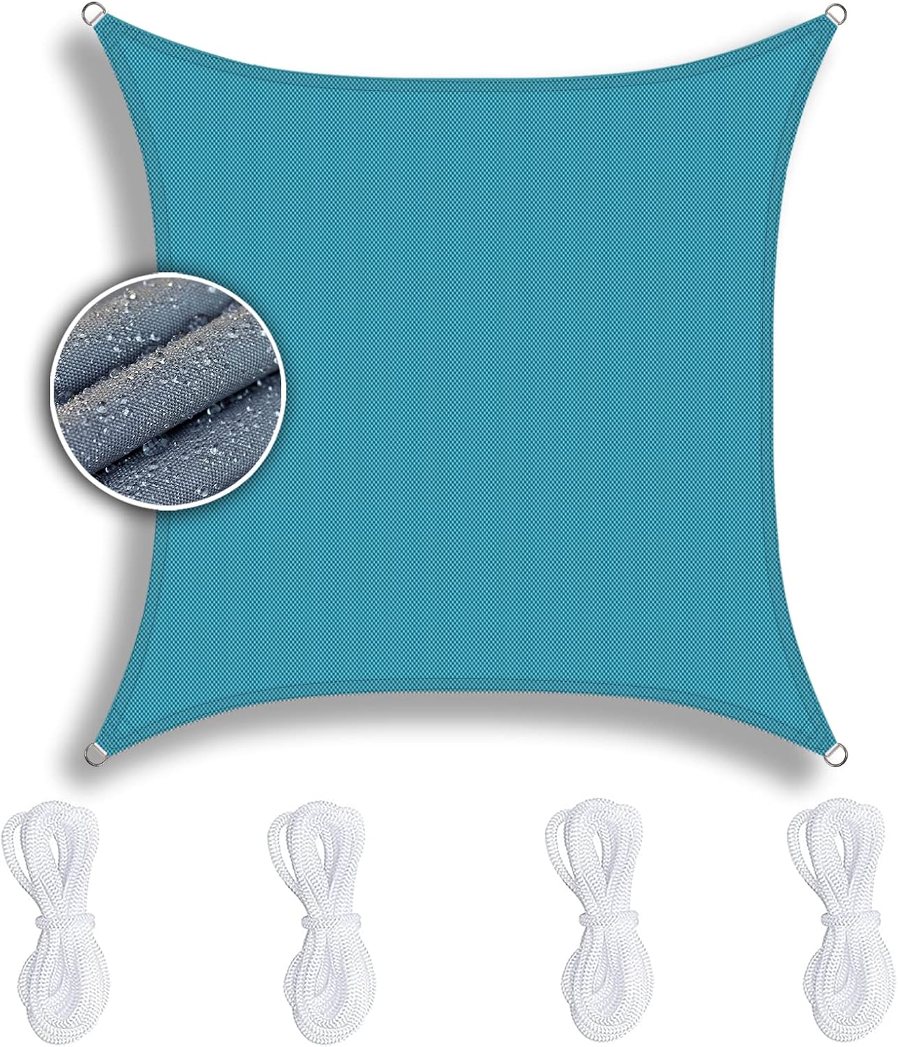 Rechteckiges Sonnensegel, Wasserdicht Und Uv-beständig, Ideal Für Terrassen, Himmelblau, 3 X 3 Meter