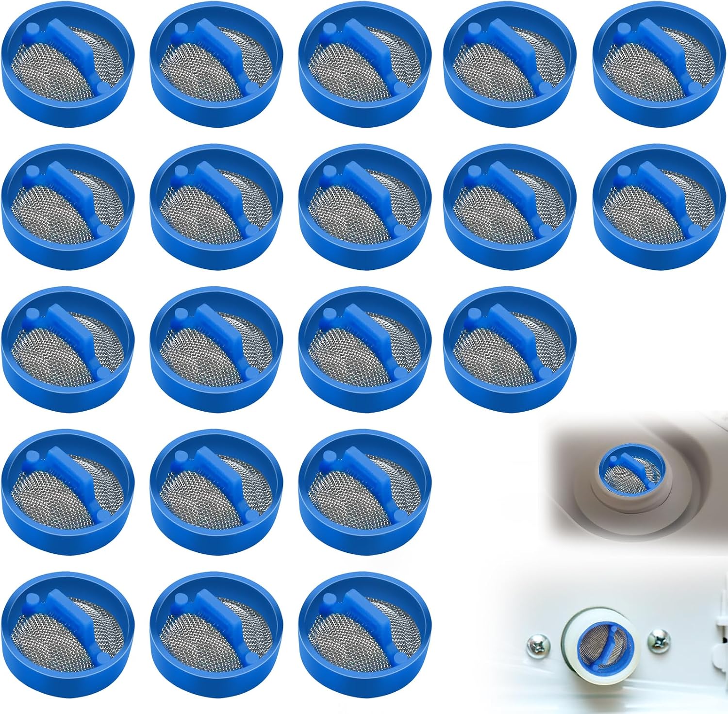 20 Waschmaschinen-wasserfilter, Waschmaschinen-filterschlauchdichtungen Mit Filtergittern, Schlauchfilter