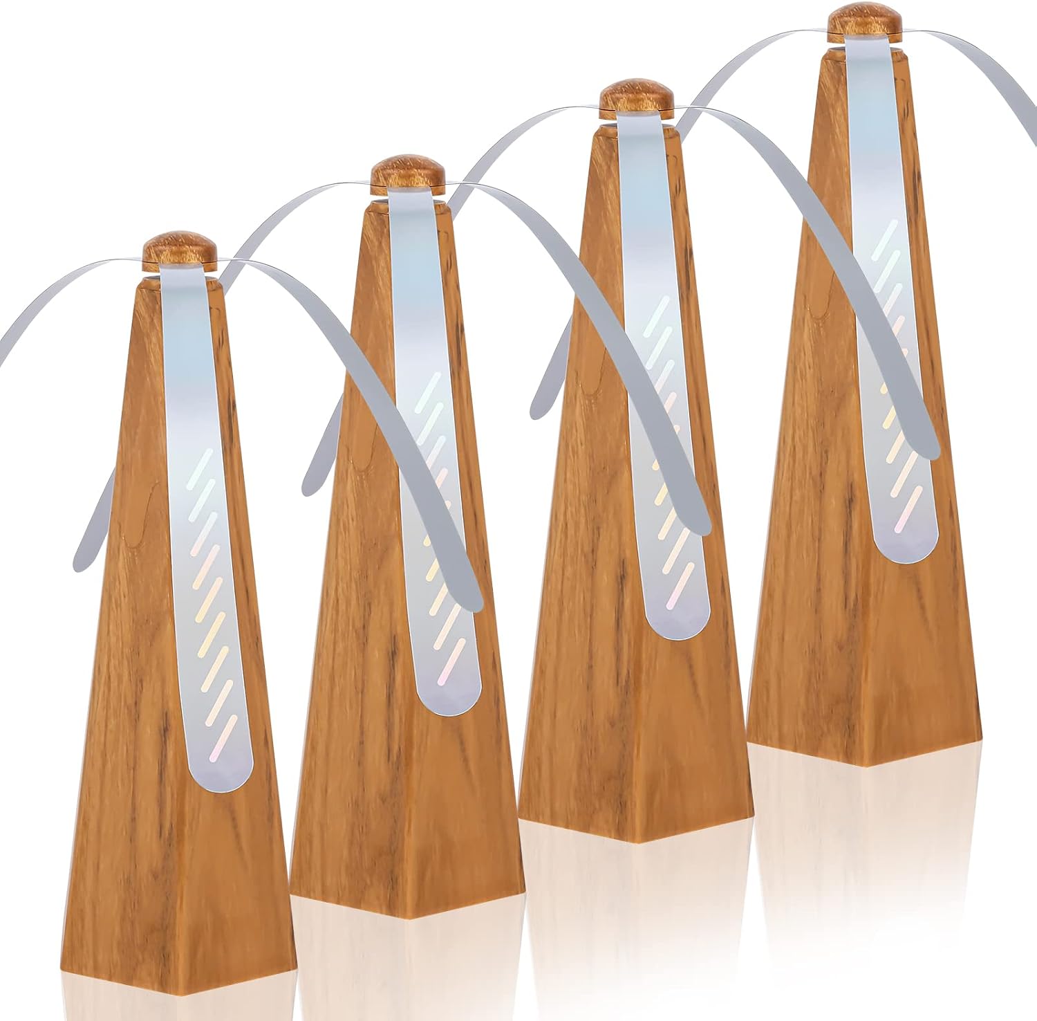 Tragbarer Tischventilator Zum Sauberhalten Von Speisen/mahlzeiten, Geeignet Für Den Außenbereich, Holzmaserung-finish, 4er-set.