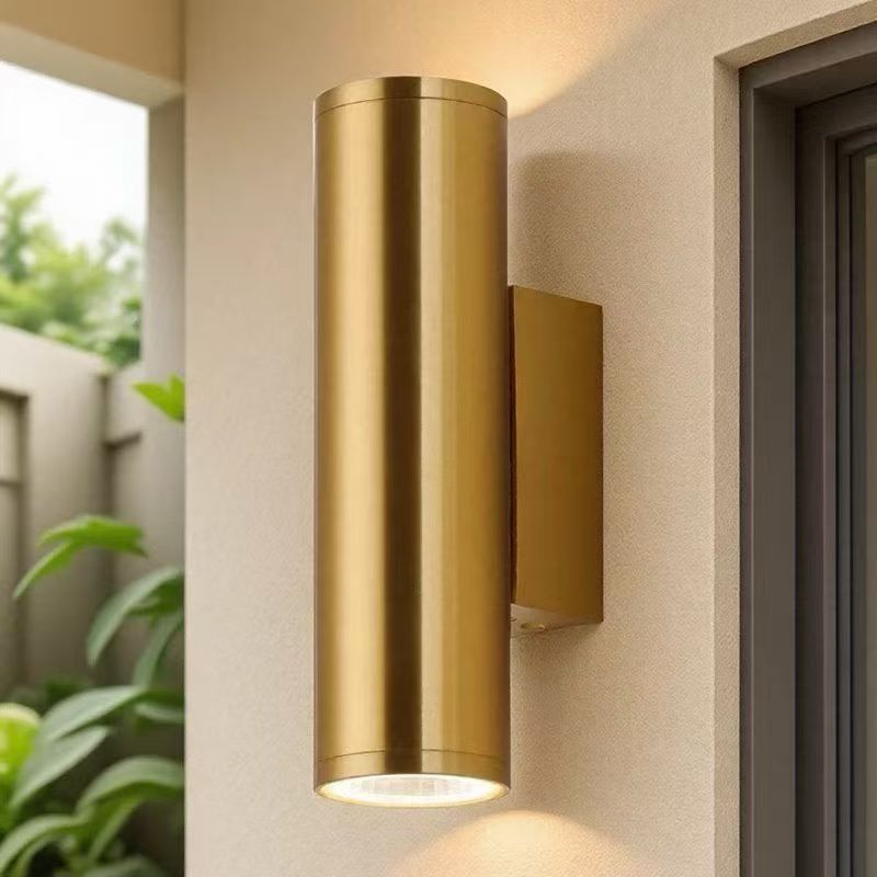 Led-außenwandleuchte, Wasserdichte Wandleuchte, Moderne Und Kreative Dekorative Wandleuchte (kupferfarbe, Warmes Licht)