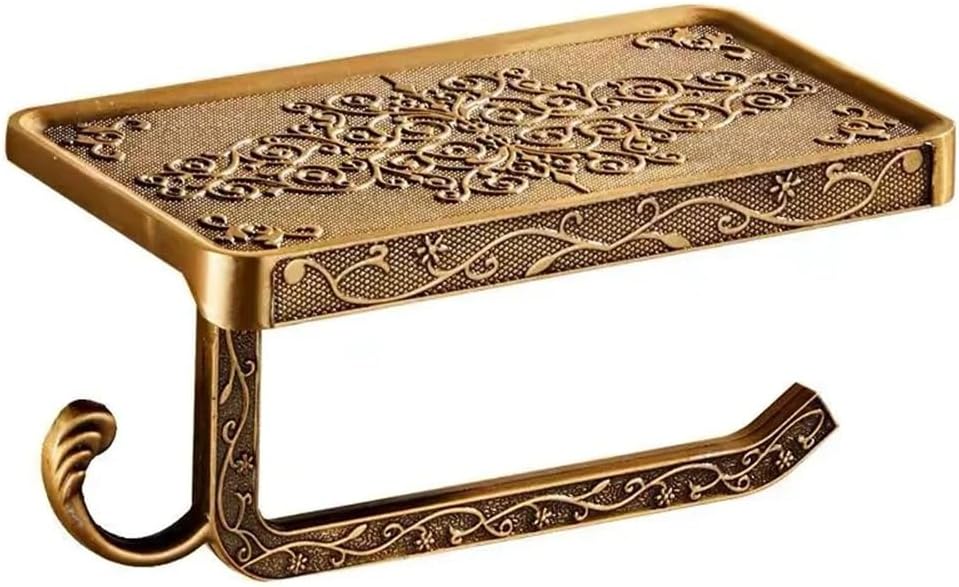 Retro-wand-toilettenpapierhalter, Antikes Badezimmeraccessoire, Toilettenpapierrollenhalter (bronze).