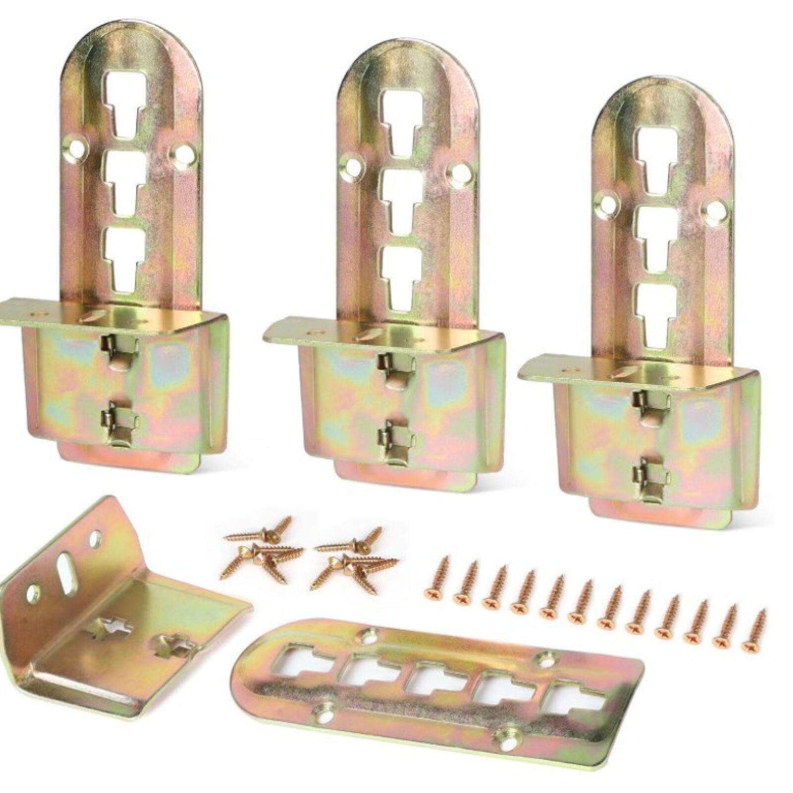 Bettverbinder, Bettecken, Höhenverstellbar, Zur Befestigung Des Mittelbalkens Und Des Lattenrosts, Aus Metall, 4 Stück.
