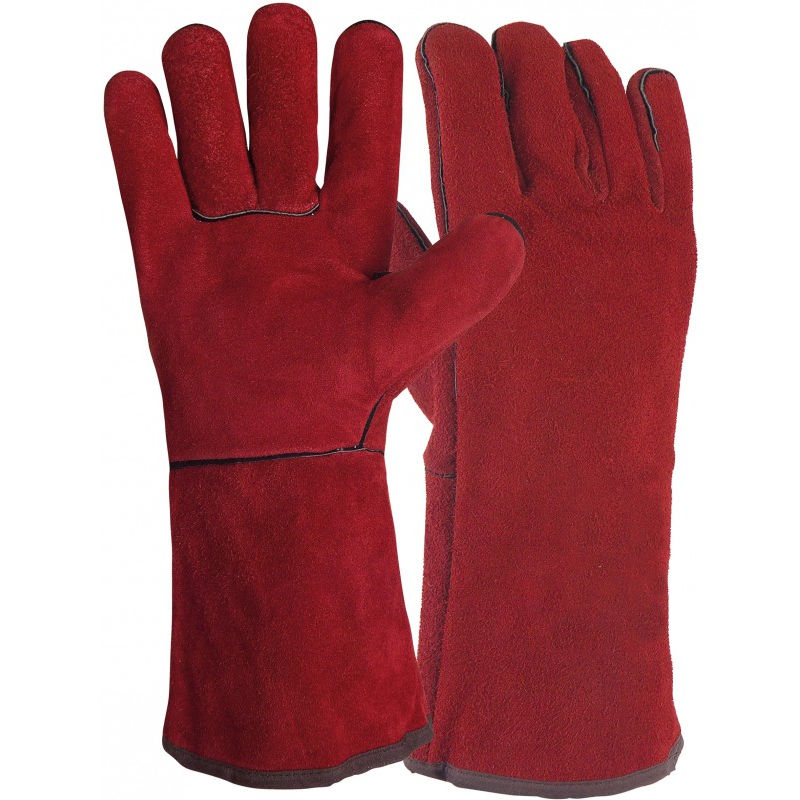 Dly Schweißerhandschuhe, Werkzeuge, Lederschweißerhandschuhe - 34 Cm Lang - Abrieb- Und Hitzebeständig.