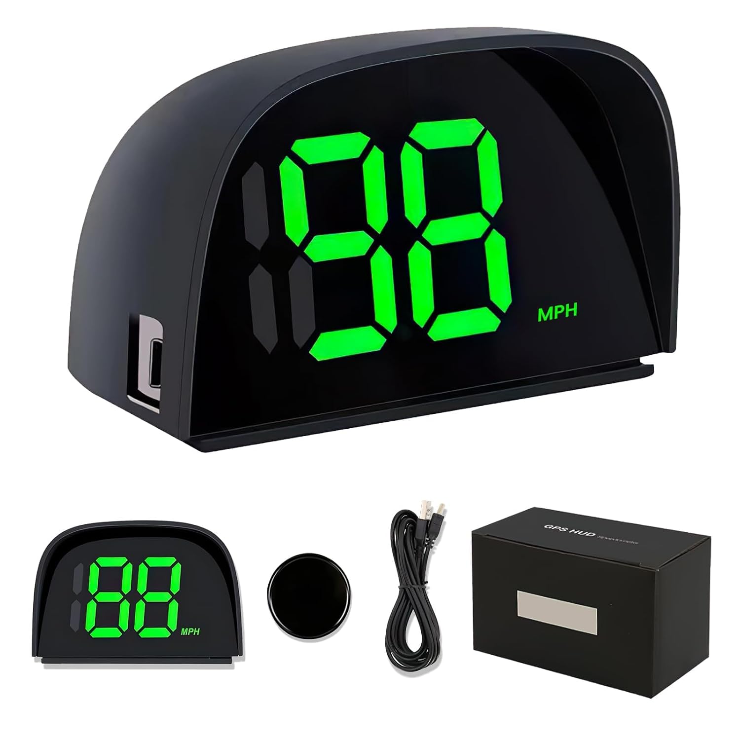 Digitaler Gps-tachometer Für Autos Und Golfwagen Mit Großem Led-head-up-display