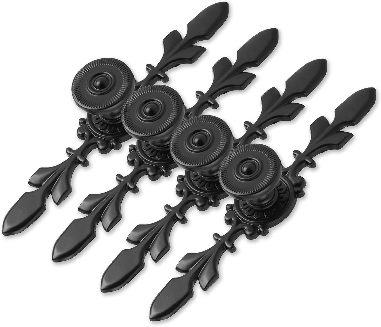 Türgriffe Aus Zinklegierung Im Retro-stil, Geeignet Für Schubladenmöbel, 4er-set (schwarz)