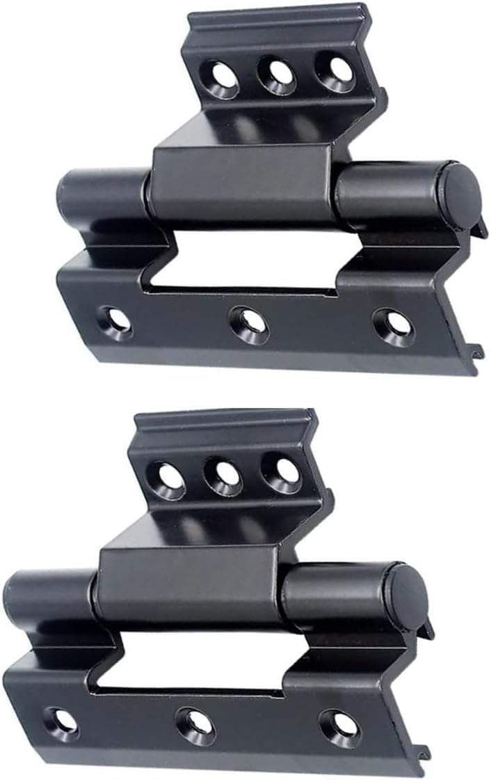Hochleistungsfähige Klappscharniere, Scharniere Aus Schwarzer Aluminiumlegierung, 2 Moskitonetze, Keine Löcher, Drehkippfenster (schwarz).