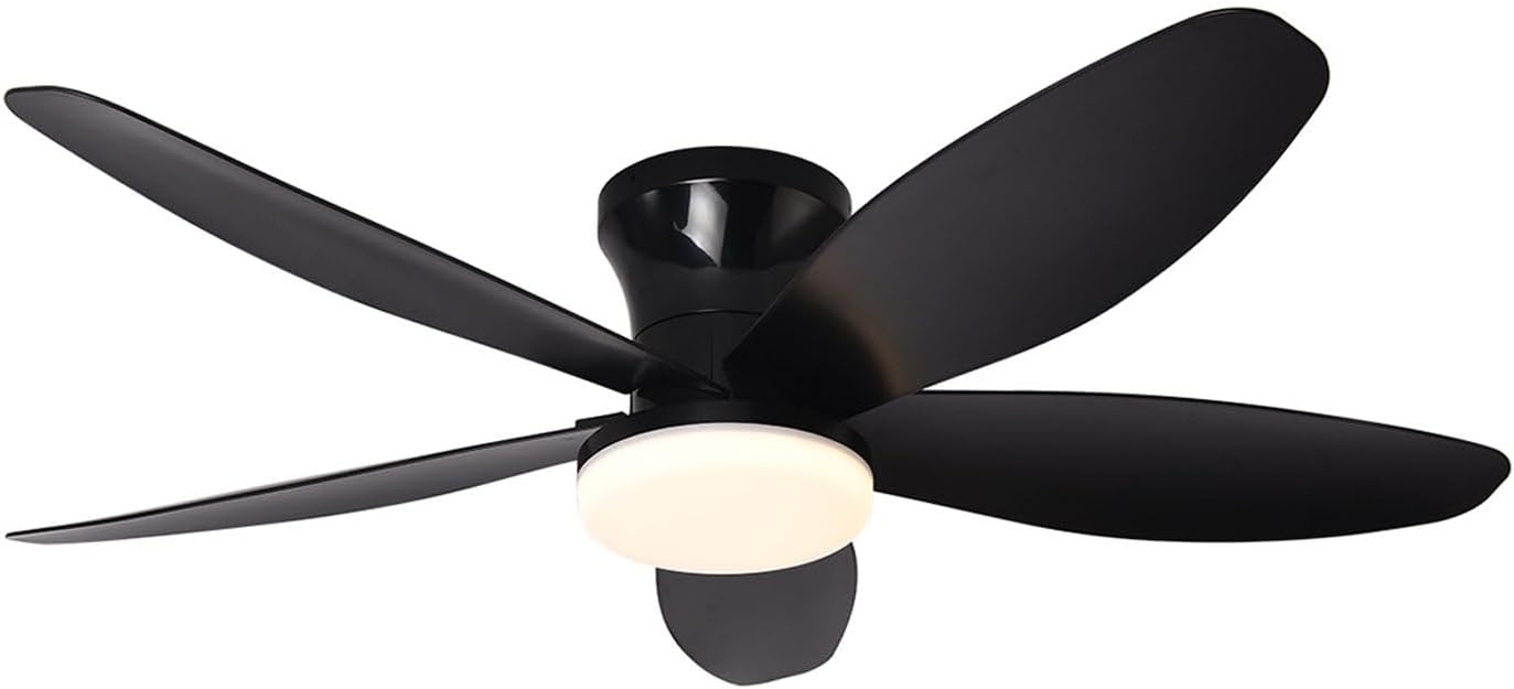 Deckenventilator Mit Licht Und Fernbedienung, Einstellbare Helligkeit, 6 Geschwindigkeitsstufen (schwarz).
