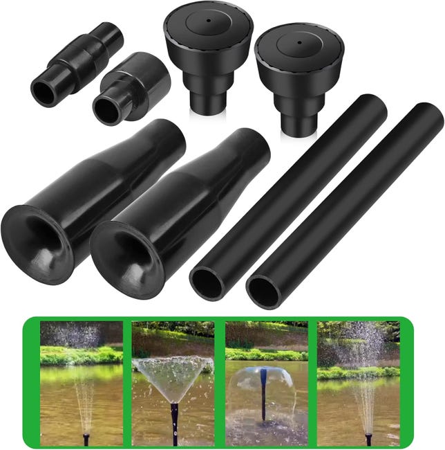 Düsen Für Gartenbrunnen, Teiche Und Tischaquarien (8 Stück), Schwarzeine Ideale Wahl Für Familien