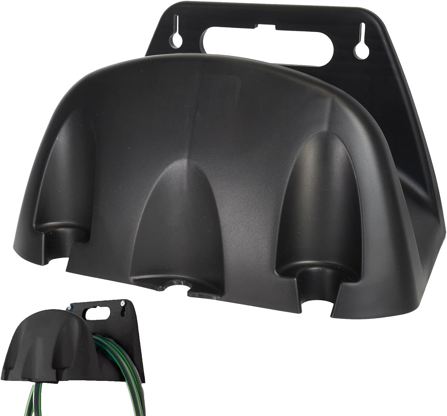 Gartenschlauchhalter – Robuste Gartenschlauchtrommel, Wandhalterung Aus Metall Mit Haken