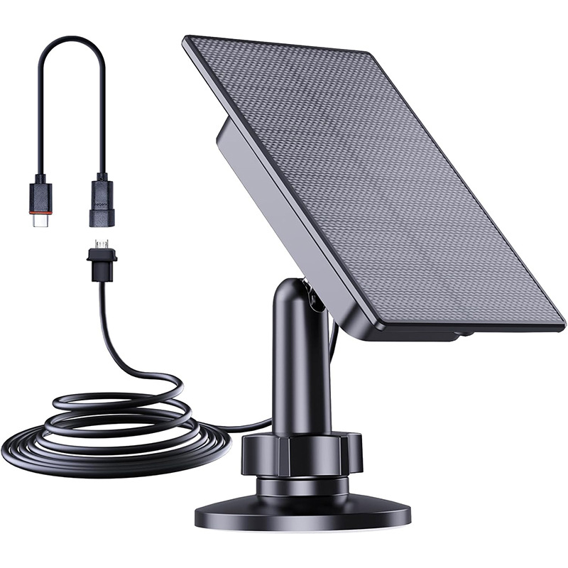 Outdoor-sicherheitskamera Mit W-förmigem Solarpanel, Kompatibel Mit Marken Wie Ring, Eufy Und Reolink.