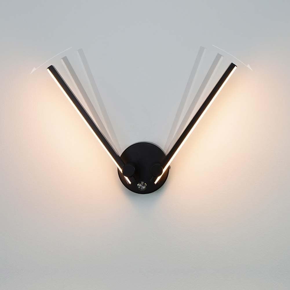 Led-wandleuchte Für Den Innenbereich Mit Schalter, 10 W, Verstellbare Und Drehbare Nachttischlampe, Warmes Licht (2700k-3000k).
