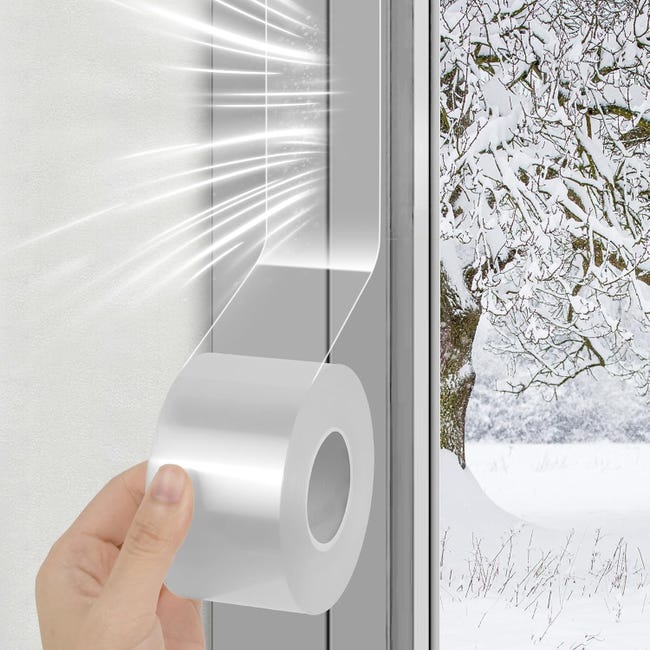 Fensterdichtungsstreifen, Winddicht Und Wärmedämmend (transparent, 100 Mm X 5 Meter), 2er-packung