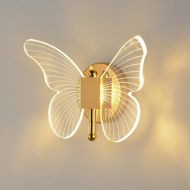 Led-wandleuchte Für Den Innenbereich, Moderne Led-wandleuchte, Schmetterlings-wandleuchte, 3 Farbtemperaturen