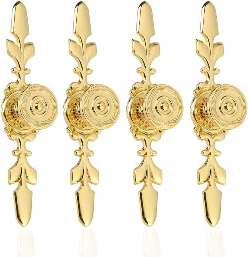 Türgriffe Aus Zinklegierung Im Retro-stil, Geeignet Für Schubladenschränke, 4er-set (gold).