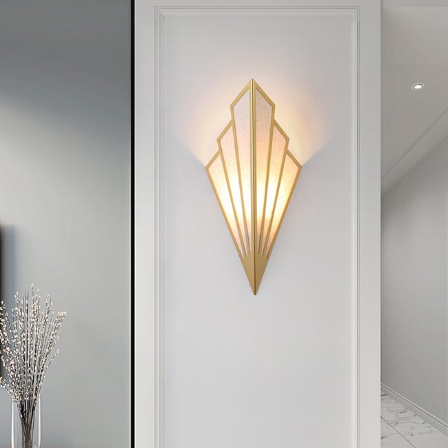 1 Stück, Led-wandleuchte, Fächerförmige Metallwandleuchte, Nachttischleuchte, Dreifarbige Lichtquelle