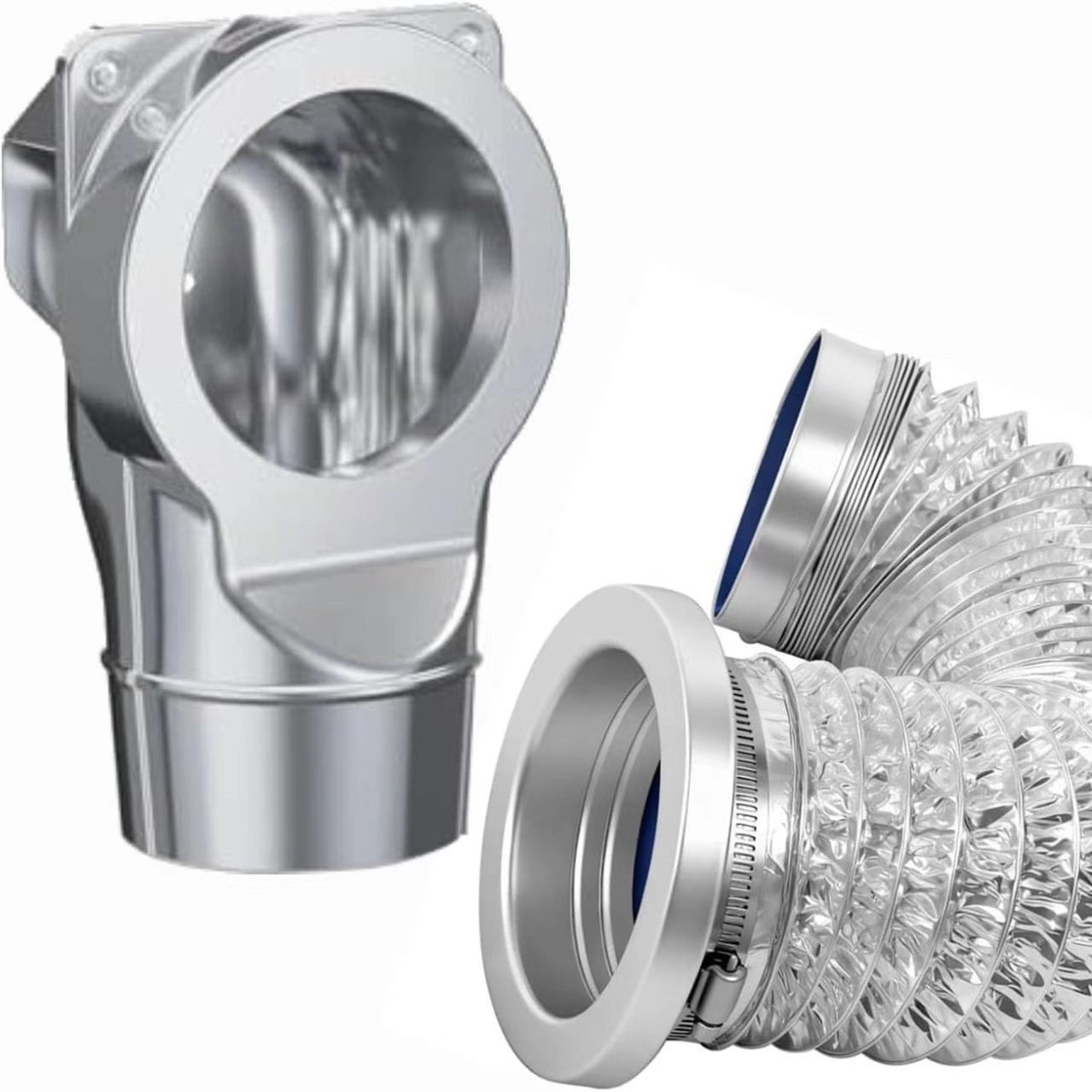 Magnetisches Anschlussset Für Den Abflussschlauch Des Wäschetrockners, Abflussschlauchverbinder, Silber