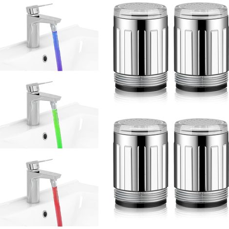 Farbige Led-armaturen – 4er-set, 3 Farben, Mit Wärmesensor, Geeignet Für Badezimmer Und Küchen