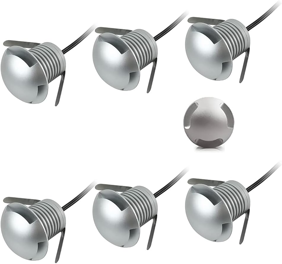 Set Aus Sechs 3-watt-einbaustrahlern, Wasserdicht, Led-boden- Und Treppenbeleuchtung (6er-set, Kaltweißes Licht)
