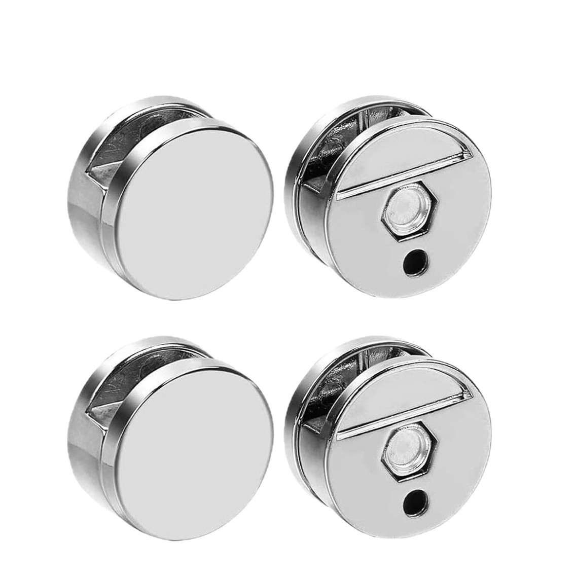 Spiegelklemme, 4er-set, Geeignet Für Badezimmer, 3-5 Mm Glas, Silberfarben.